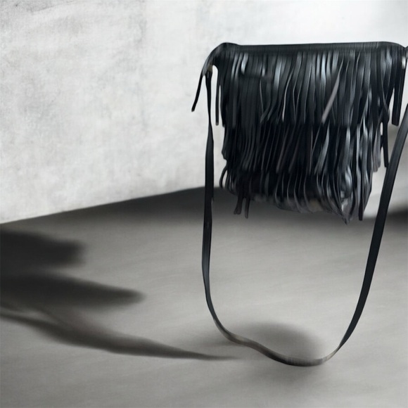 Nine West Black Fringe Crossbody Bag - Picture 4 of 10